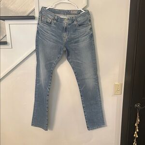 Ag Adriano Goldschmied Light Blue Straight Jeans